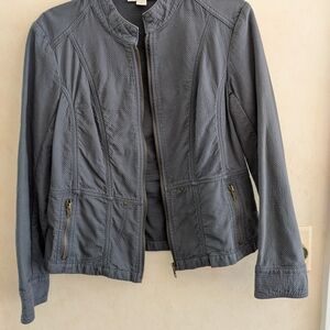 Coldwater Creek Women's 100% Cotton Lightweight Zippered Jacket